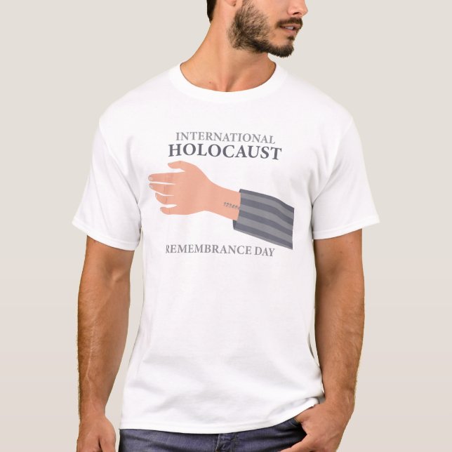 Förintelseminnandedag Fångernummer T Shirt (Framsida)