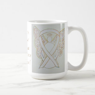 Förintelseminnarmedvetande Vita Ribbon Mugg