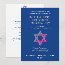 Förintelseminnesdagen YOM HASHOAH Inbjudningar