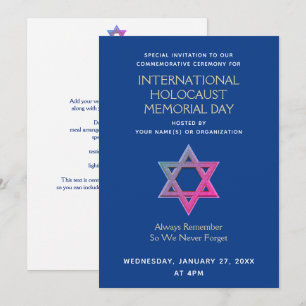 Förintelseminnesdagen YOM HASHOAH Inbjudningar