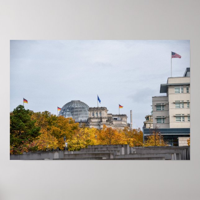 Förintelsemonument, Berlin, Tyskland Poster (Framsidan)