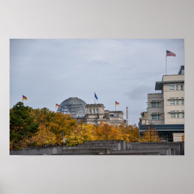 Förintelsemonument, Berlin, Tyskland Poster (Framsidan)