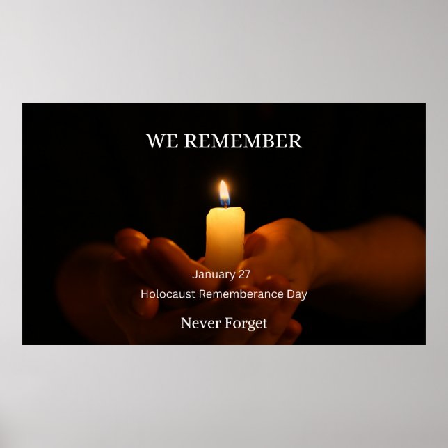 Förintelsens minnesdag poster (Framsidan)