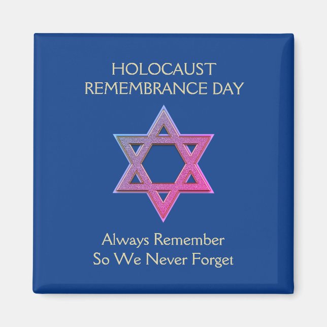 Förintelsens minnesdag YOM HASHOAH Magnet (Framsidan)