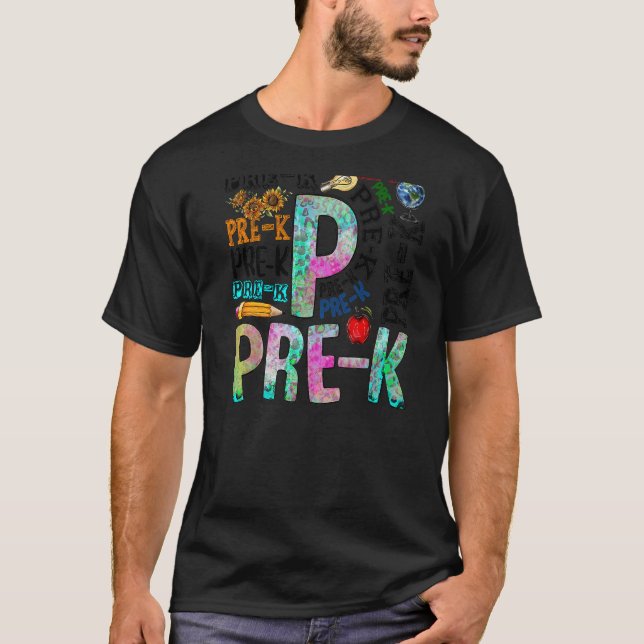 Förk Back to school Pencil Leopard prek Lacher T Shirt (Framsida)