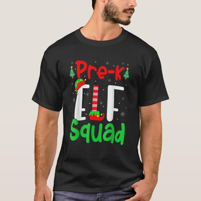 FörK Elf Squad jul Elf Kids Teacher Group T Shirt (Framsida)