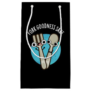 Fork Godhet Sake Funny Utensil Pun Mörk BG