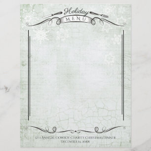 Fork knivar åldras, helgdag-meny-letterhead