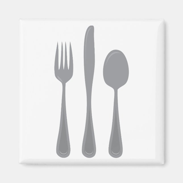 Fork Knivar Spoon Magnet (Framsidan)