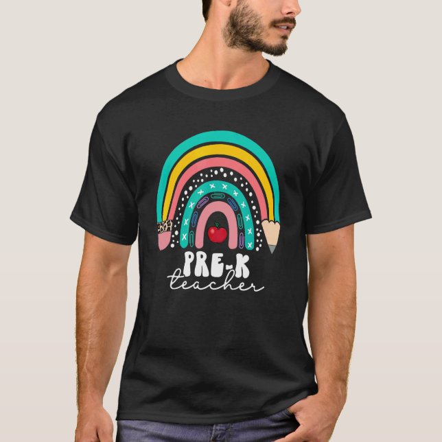 Förk. Lärare Kid Kindergarten Squad Regbow Bakom T Shirt (Framsida)