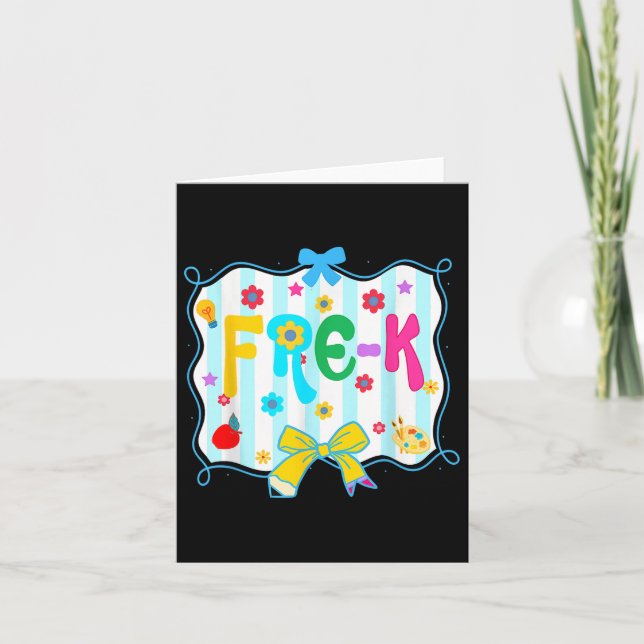 Förk Lärarpenncoquette Bow Back to school Kort (Framsida)