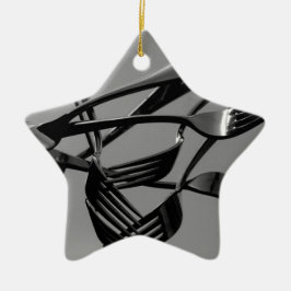 Fork Levitation Julgransprydnad Keramik