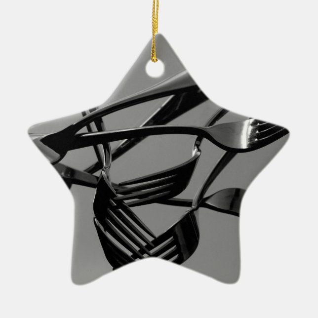 Fork Levitation Julgransprydnad Keramik (Framsidan)