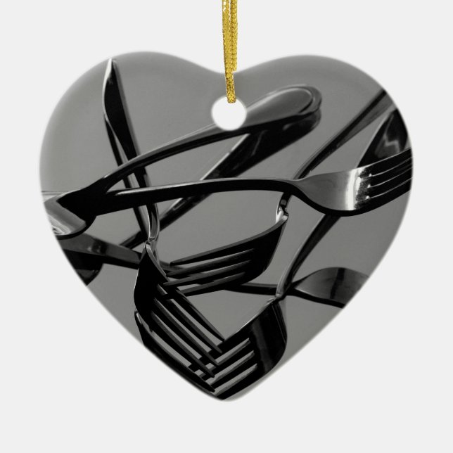 Fork Levitation Julgransprydnad Keramik (Framsidan)