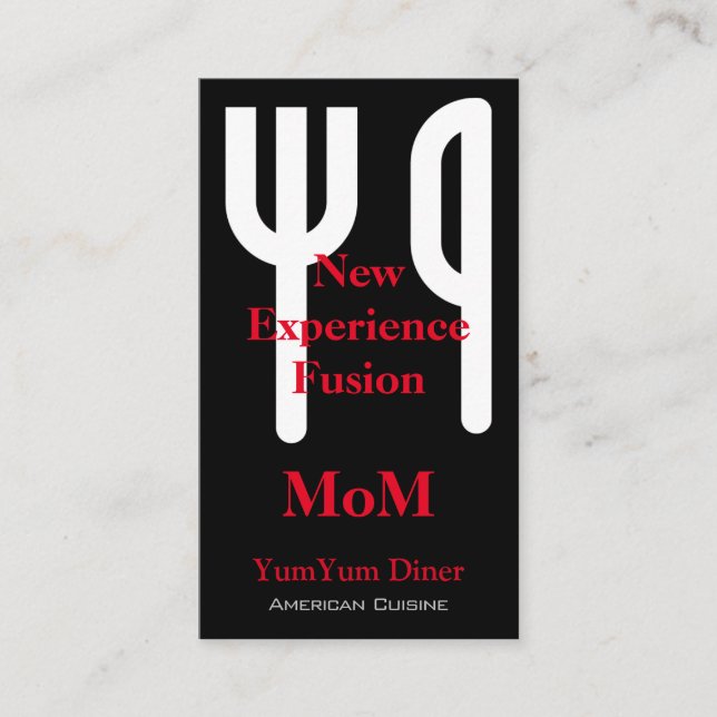 Fork och Knivar Visitkort (Framsida)