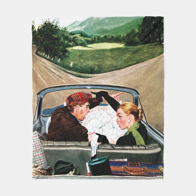 Fork på väg fleecefilt (Framsidan)