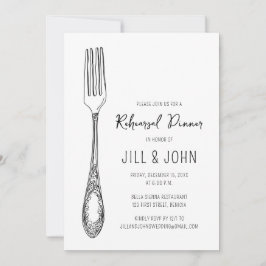 Fork Rehearsal Dinner Inbjudningar