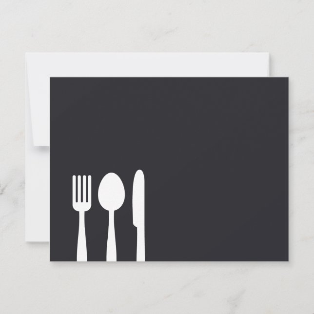Fork Spoon Knivar Personal Stationery/Notecard Inbjudningar (Framsida)