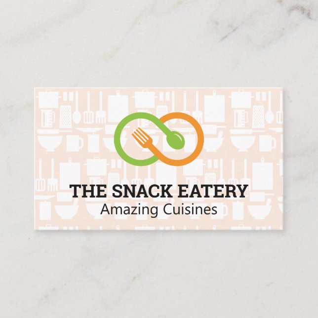 Fork Spoon | Restauranger Köksutrustning Visitkort (Framsida)