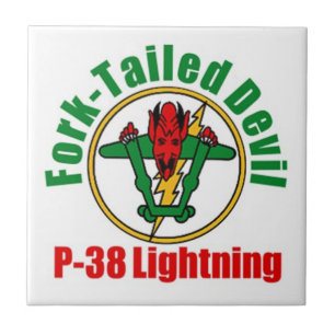 Fork-Tail Djävulen P-38 Kakelplatta