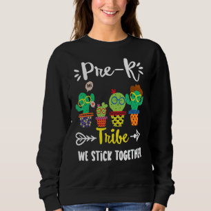 Förk. Tribe School Cactus Crew Pre K Teacher Squa T Shirt