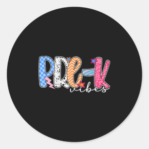 Förk Vibes Förk Team Retro Back to school Runt Klistermärke