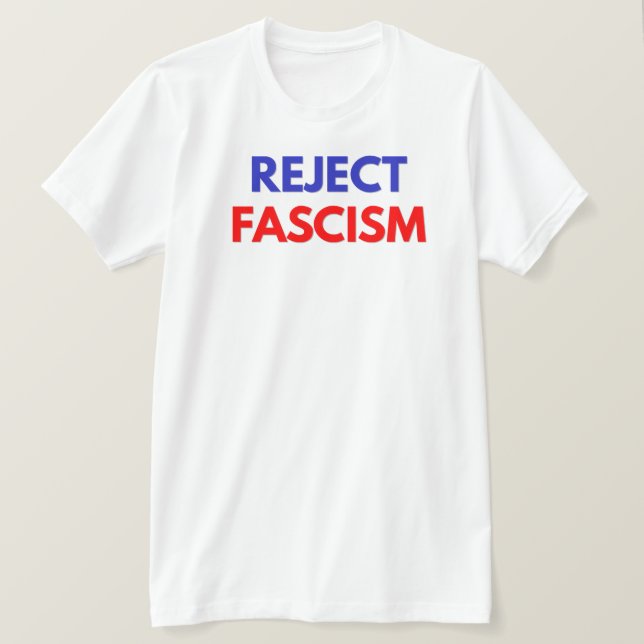 Förkasta fascismen t shirt (Design framsida)