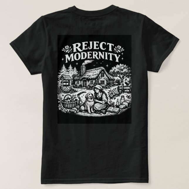 Förkasta modernitet Dam T-shirt  (Design baksida)