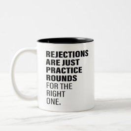 Förkastande uppmuntran av Ord Två-Tonad Mugg