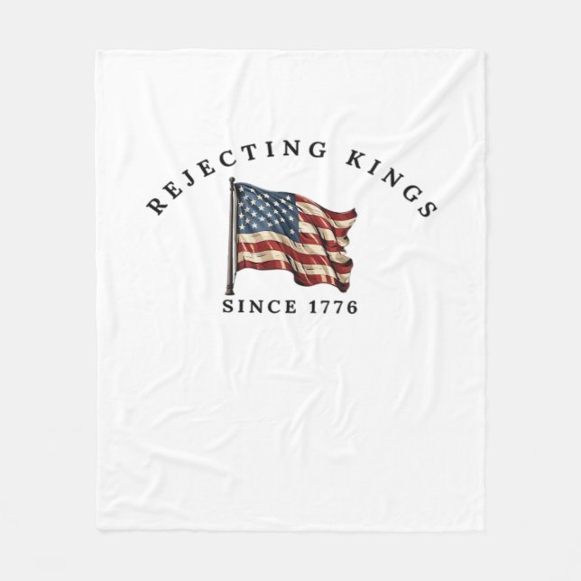 Förkastar kungar sedan 1776 Amerika Fleecefilt (Framsidan)