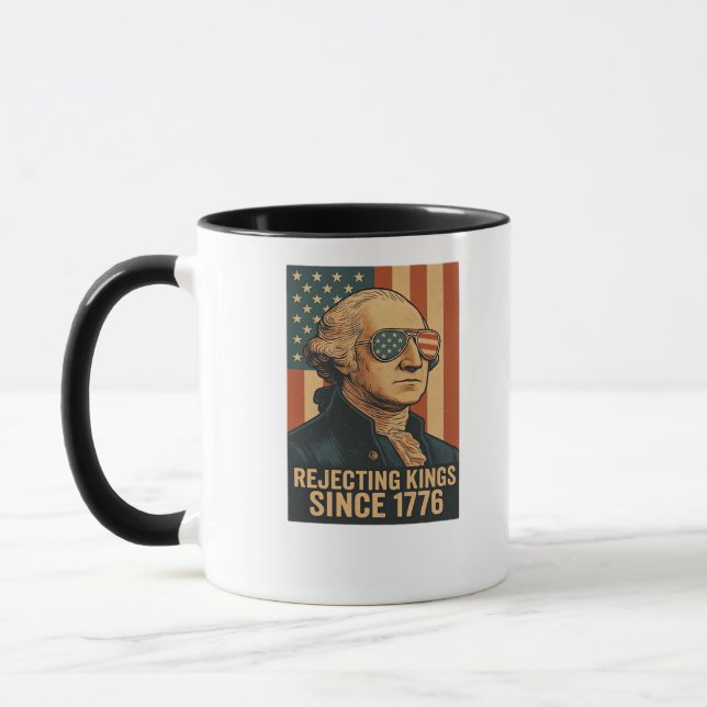 Förkastar kungar sedan 1776 Klassisk vintagegrafik Mugg (Vänster)