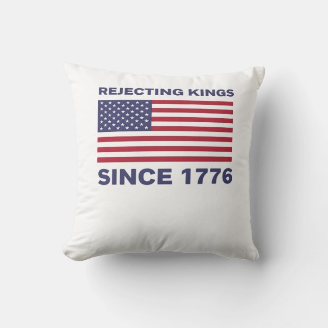 Förkastar kungar sedan 1776 Protest Klassisk Fet S Kudde (Framsida)