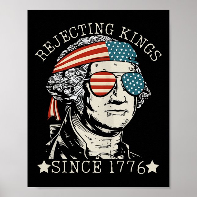 Förkastar kungar sedan 1776 Vi Folket George Wa Poster (Framsidan)