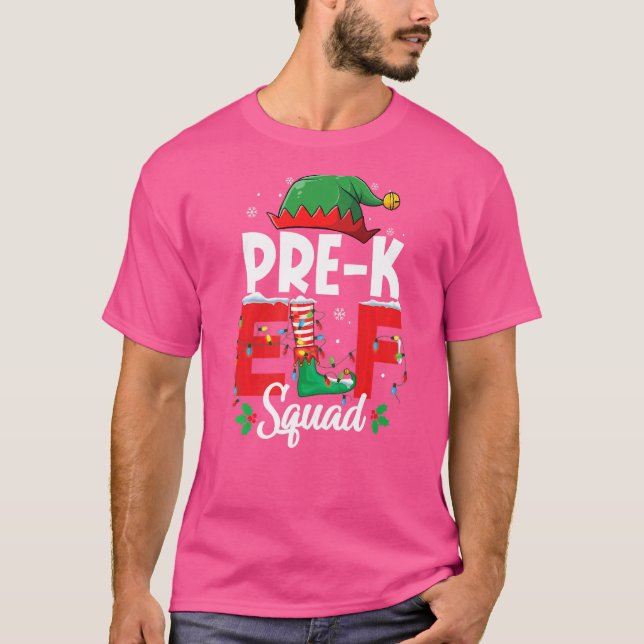 FörkK Elf Squad Teacher Julmatchningsgrupp P T Shirt (Framsida)