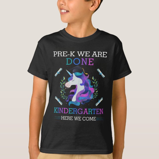 FörkK klar Studenten Magic Unicorn Kindergarten T Shirt (Framsida)