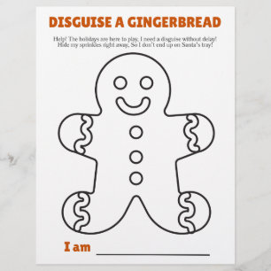 Förklä en pepparkaksform och instruktioner reklamblad