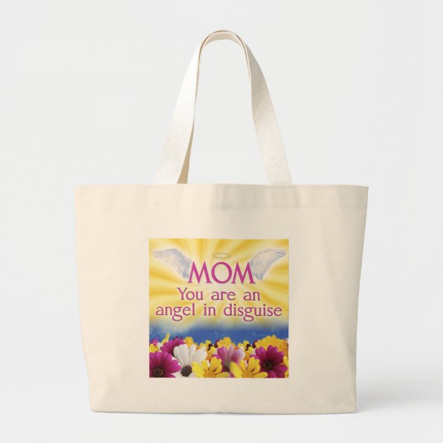 Förklädd ängel jumbo tygkasse (Framsidan)