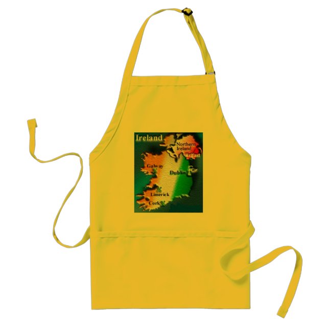 Förkläde för Irland flaggakarta (Framsidan)