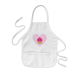 Förkläde för Kawaii muffinhjärta