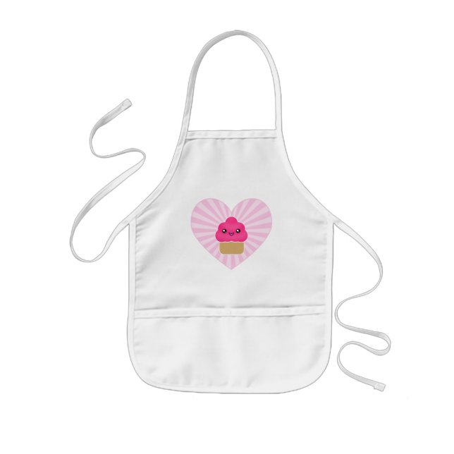 Förkläde för Kawaii muffinhjärta (Framsidan)