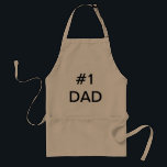 "Förkläde för pappa #1" Förkläde<br><div class="desc">" Är förklädet för pappan #1" perfekt för pappan för grillfesten,  blöjaarbetsuppgift eller hans seminarium. Gör en underbar fars daggåva. Fyll den med blöjor och wipes och ge den till den nya pappan!</div>