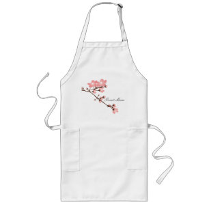 Förkläde för rosa körsbärsröd blommar för