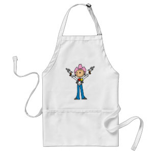 Förkläde för stick figurCowgirlsheriff