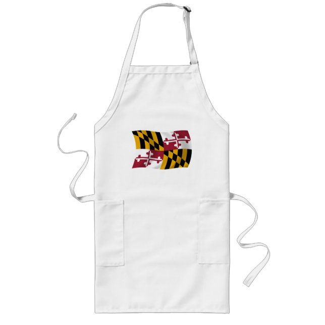 Förkläde med Marylandflagga (Framsidan)