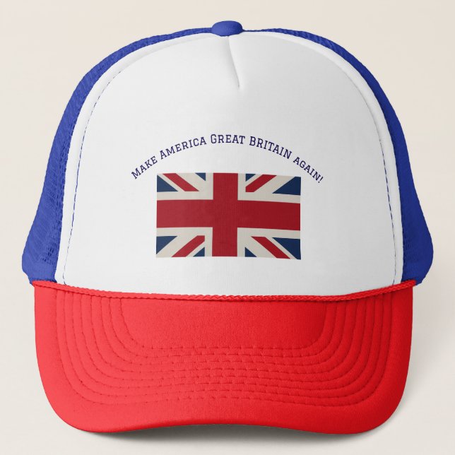 Förkläde - Union Jack-flagga med kvick text... Keps (Framsida)