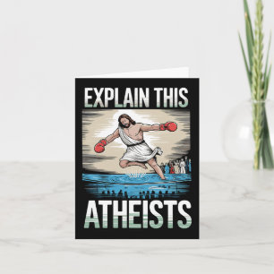Förklara det här ateisterna Jesus Boxing-handskarn Kort