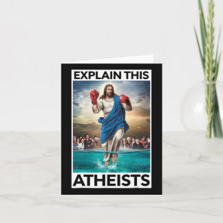 Förklara det här ateisterna Jesus Boxing-handskarn Kort