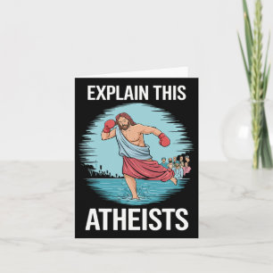 Förklara det här ateisterna Jesus Boxing-handskarn Kort