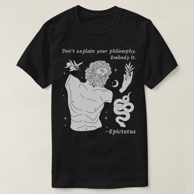 Förklara inte din filosofi med den stela episoden t shirt (Design framsida)