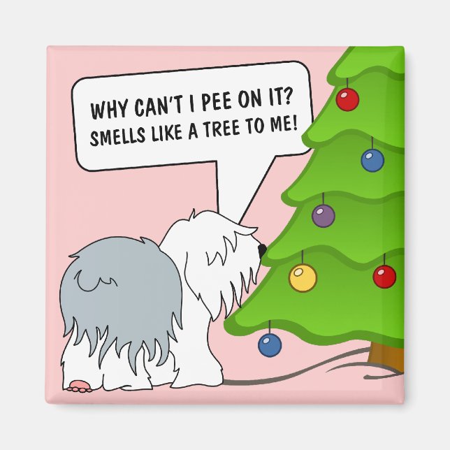 Förklara julens innebörd för er hund nu! magnet (Framsidan)